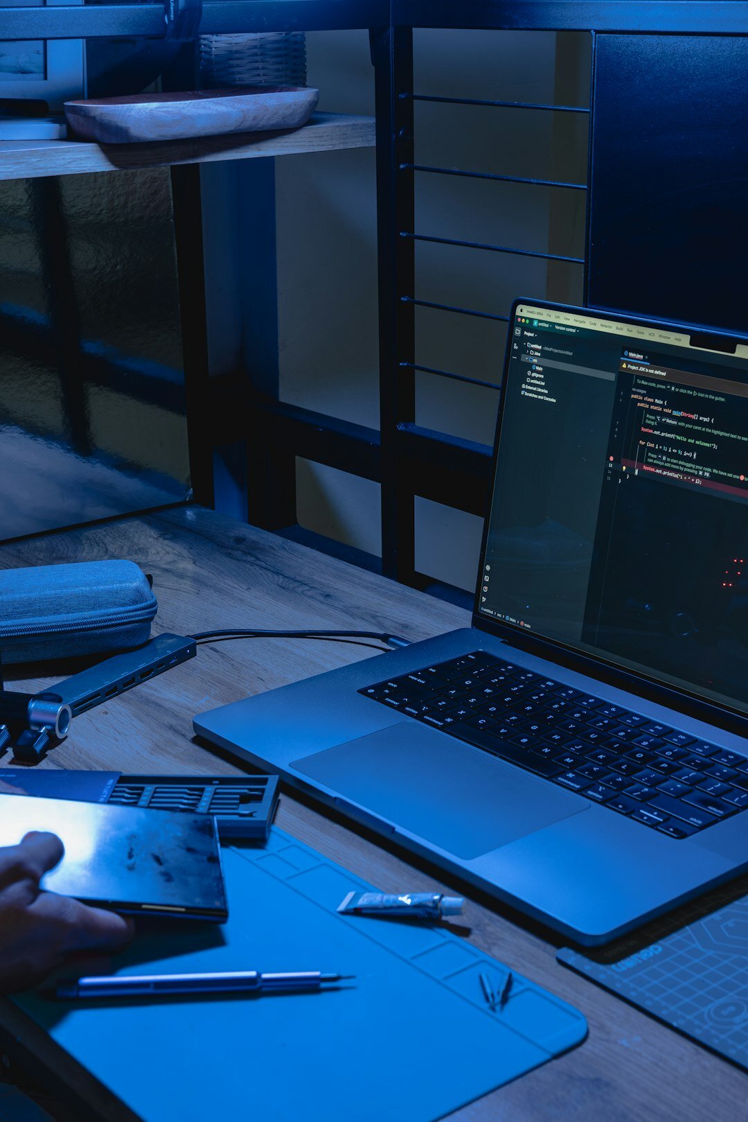 programmer at desk