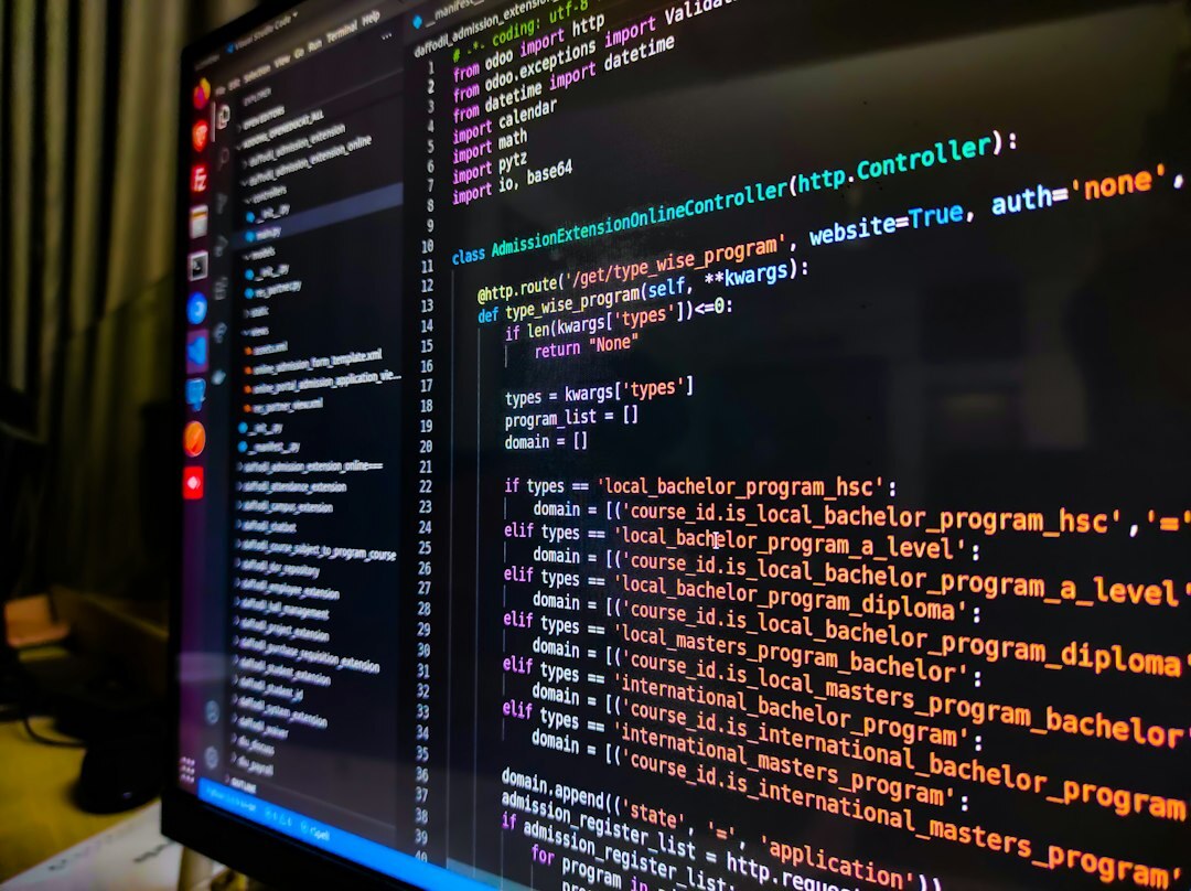 software code on screen